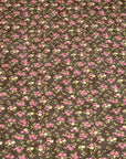 (MESH) TINY PINK FLOWERS ON BROWN
