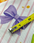 (4X2 YUMMY RIB) COLORFUL BOWS AND PINK STRIPES ON OFF WHITE