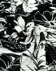 (PLEATED) BLACK AND WHITE FLORAL