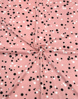 (DBP) WHITE AND BLACK POLKA DOTS ON PINK