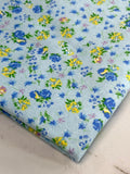 (FLANNEL COTTON) FLORAL PATTERN ON LIGHT BLUE