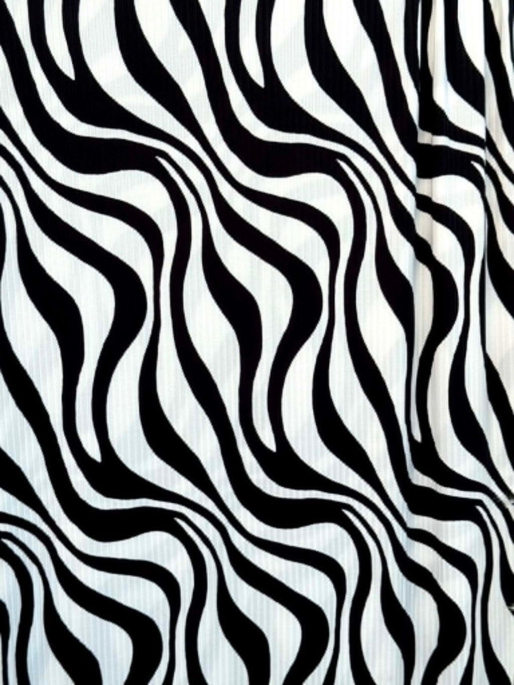 (WIDE RIB) ZEBRA PATTERN ON OFF WHITE