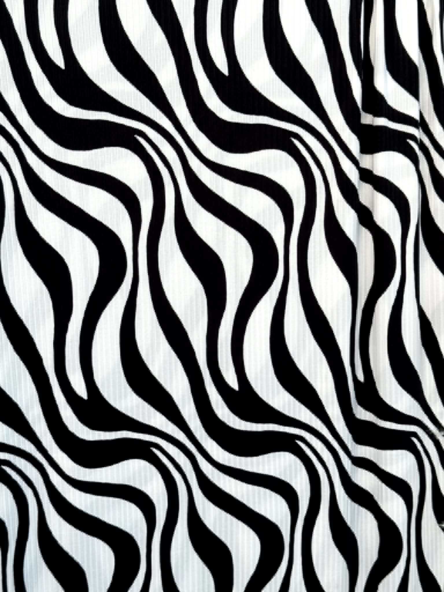 (WIDE RIB) ZEBRA PATTERN ON OFF WHITE