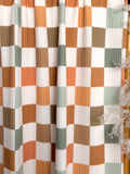 (URBAN RIB) BROWN, RUST, SAGE AND OFF WHITE MEDIUM CHECKERED