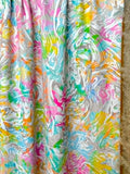 (SWIM RIB) COLORFUL MARBLE PRINT ON OFF WHITE