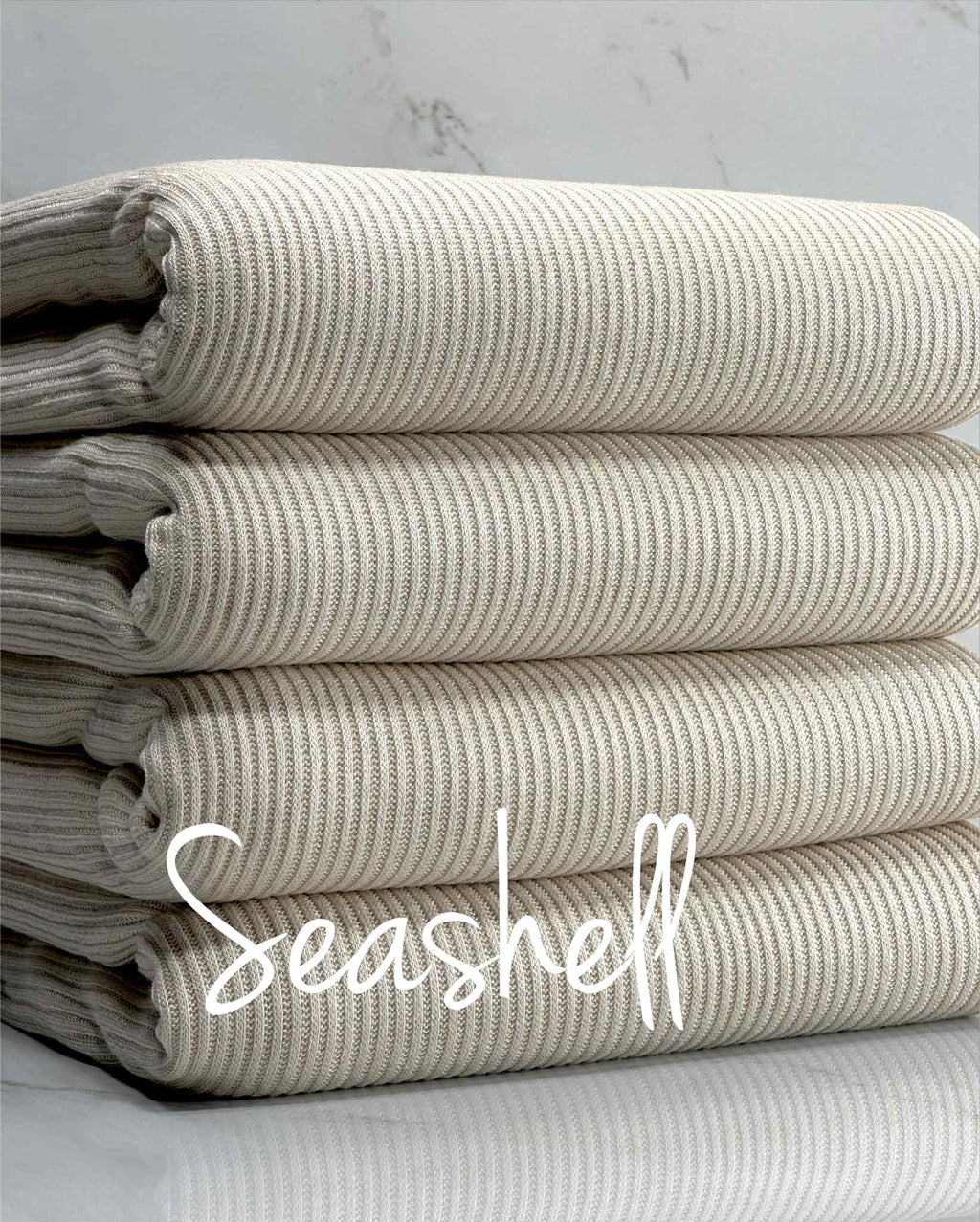 (CASHMERE RIB BRUSHED) SEASHELL