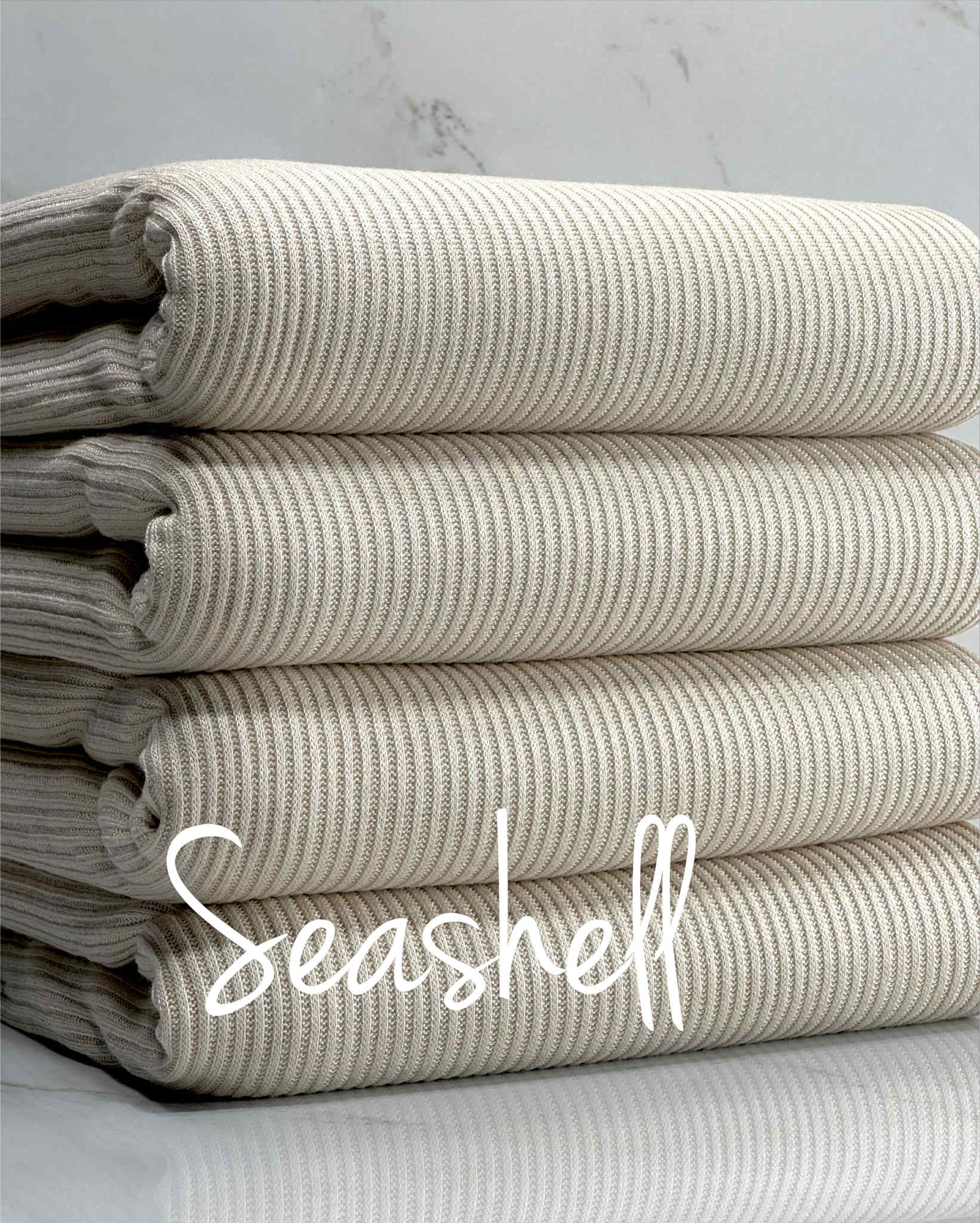 (CASHMERE RIB BRUSHED) SEASHELL