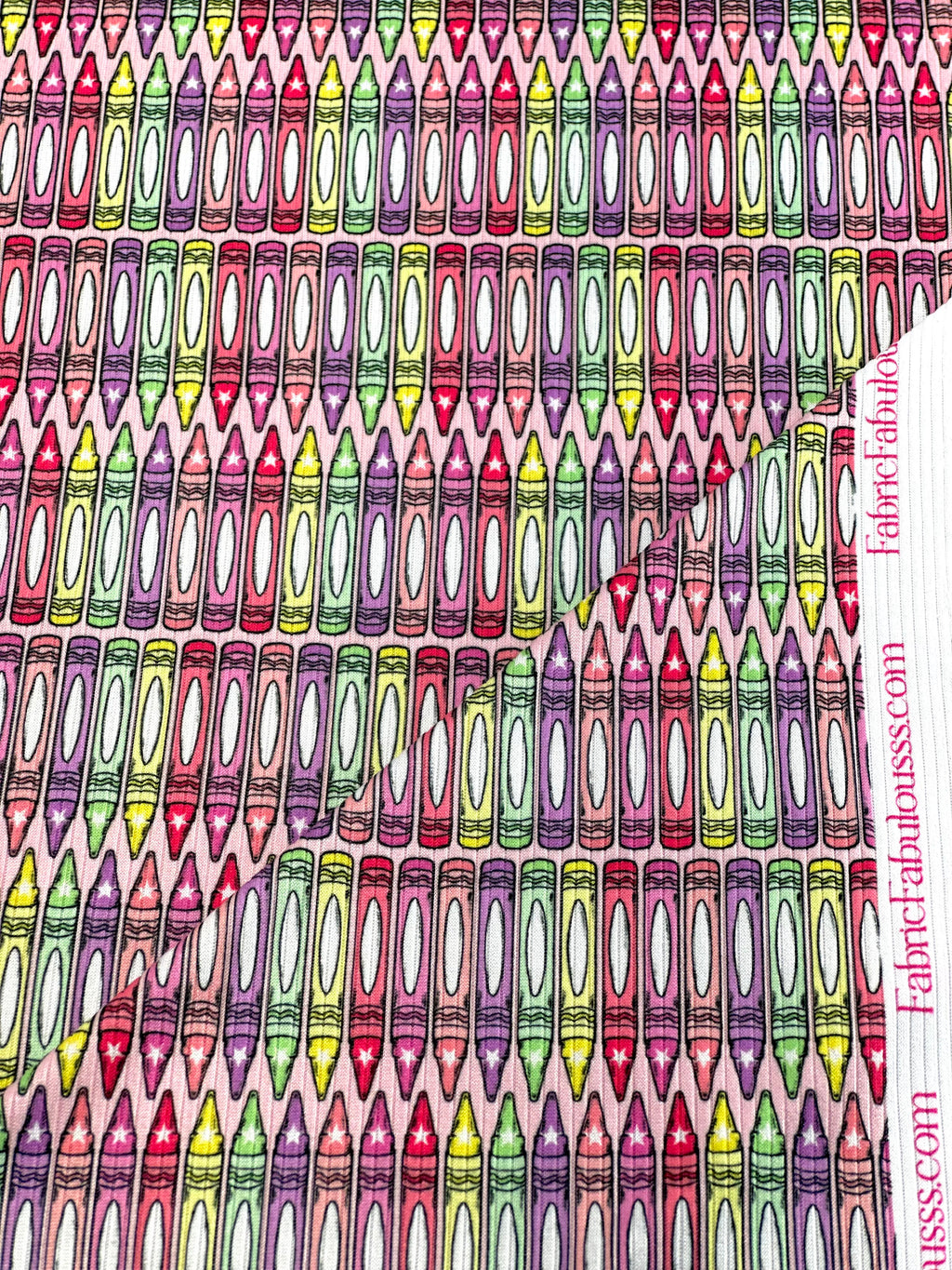 (4X2 YUMMY RIB) CRAYONS ON PINK