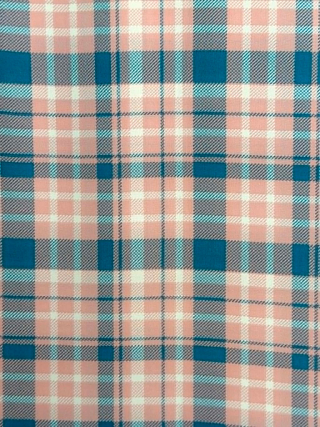 (WOVEN) BLUSH AND NAVY PLAID