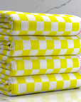 (YUMMY RIB) YELLOW AND OFF WHITE CHECKERED