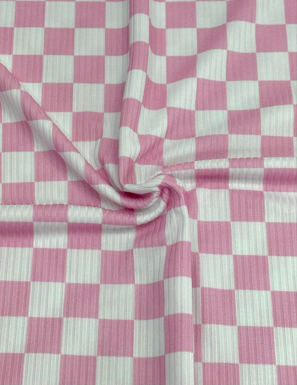 (YUMMY RIB) BABY PINK AND OFF WHITE CHECKERED (1)