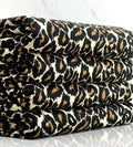 (COTTON JERSEY) BLACK AND CAMEL CHEETAH ON TAN