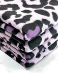(BRUSHED SWEATER KNIT) PURPLE AND BLACK CHEETAH
