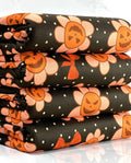 (OAKLEY) ORANGE PUMPKIN FLOWERS AND BOWS ON DARK BROWN(1)