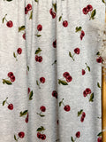 (FRENCH TERRY) MEDIUM CHERRIES ON HEATHER GRAY