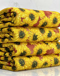 (4X2 RIB) SUNFLOWERS ON RUST