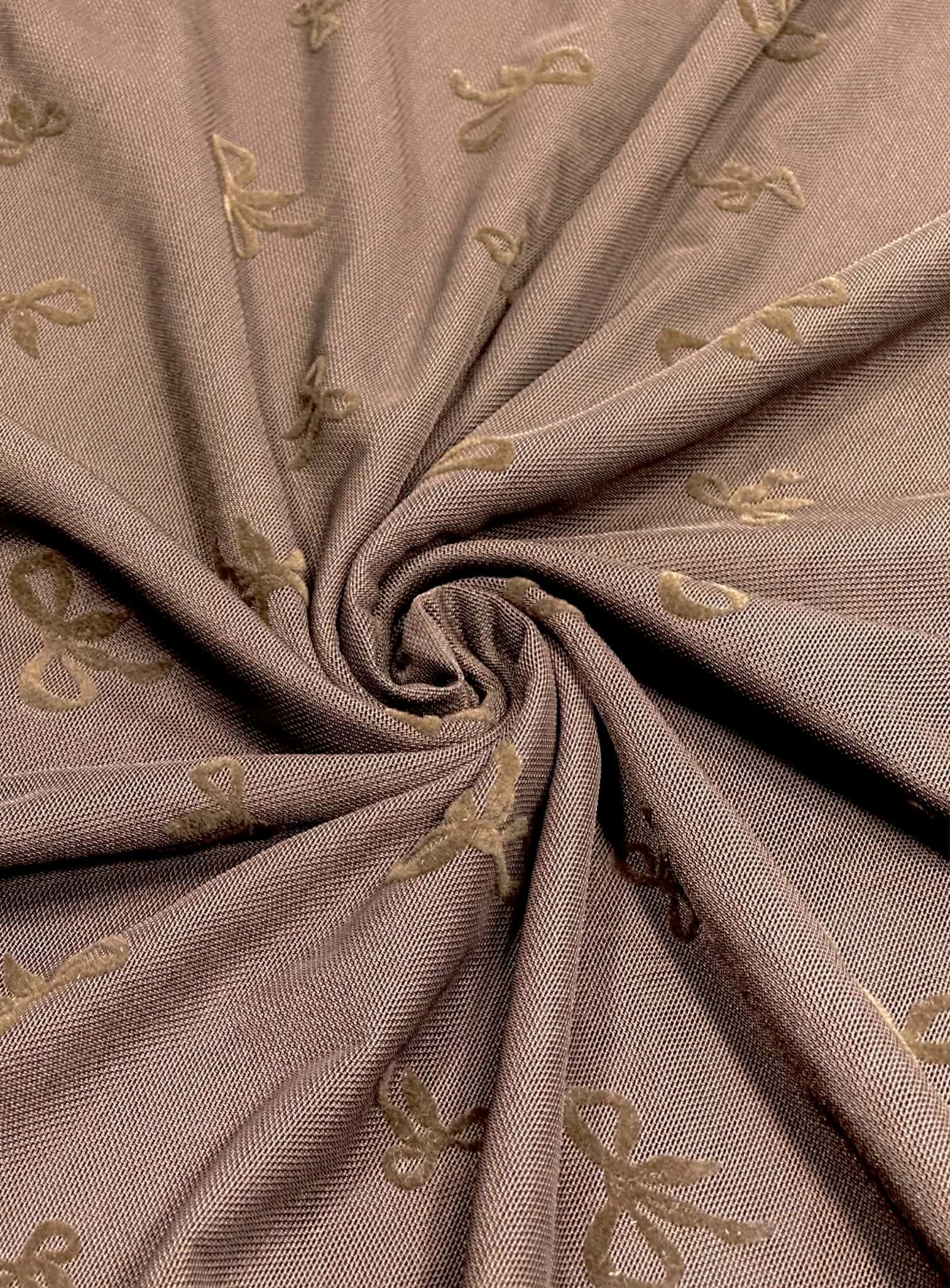 (MESH) BROWN 3D BOWS ON BROWN