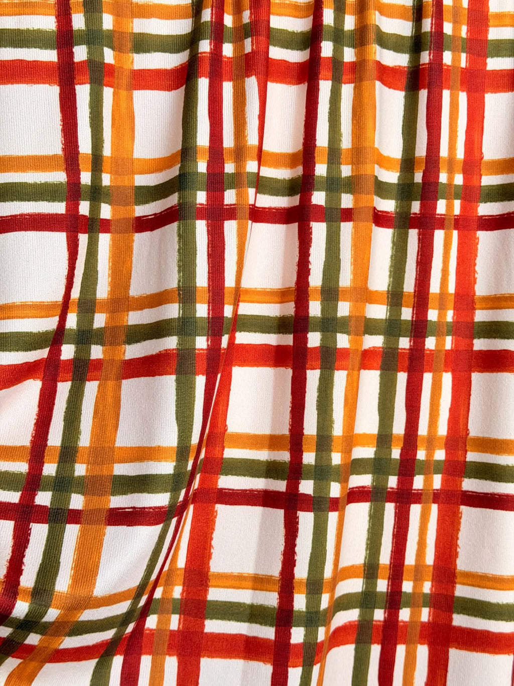 (SWEATER KINT/OAKLEY) OLIVE MUSTARD & RUST PLAID