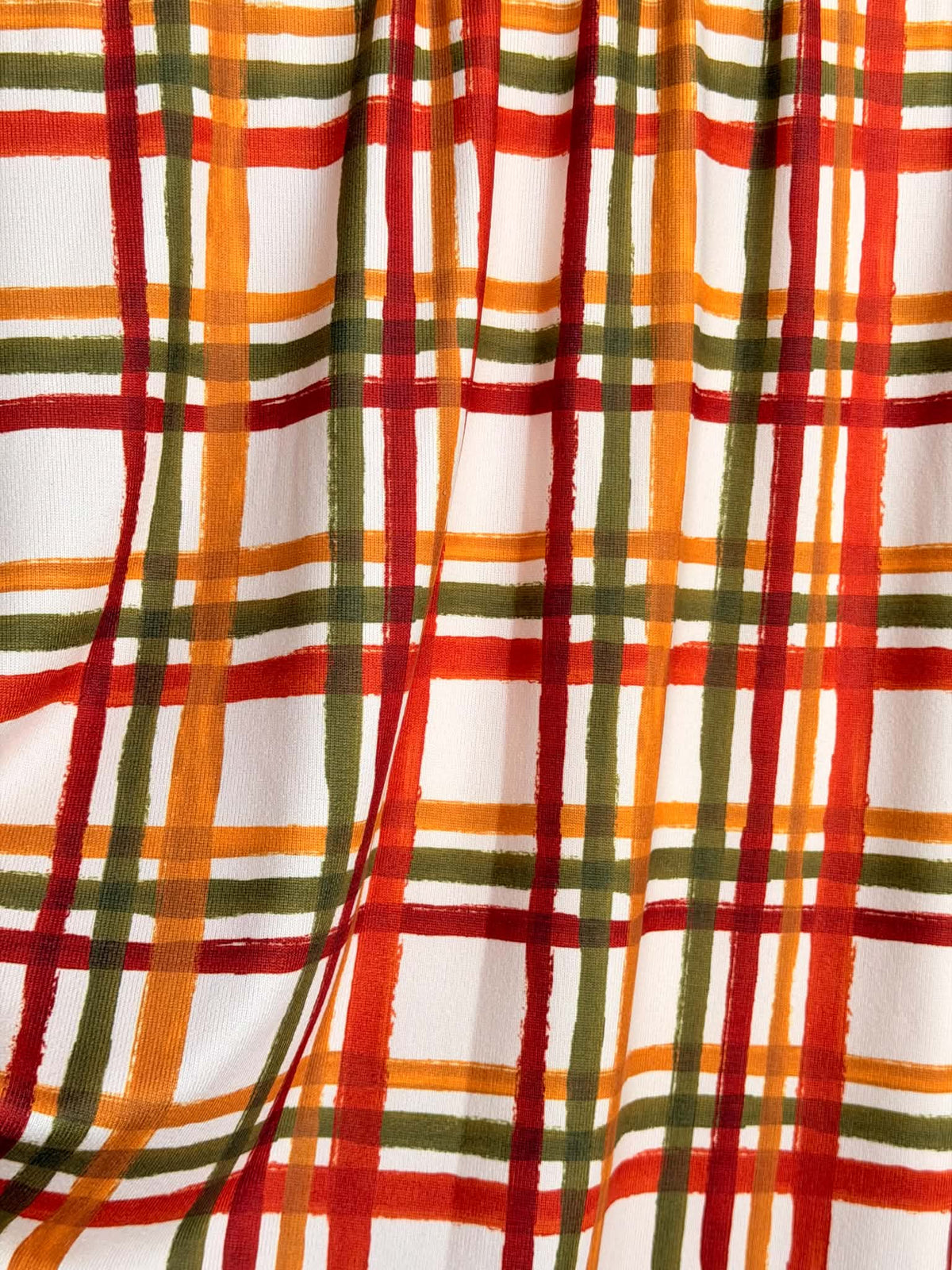 (SWEATER KINT/OAKLEY) OLIVE MUSTARD & RUST PLAID