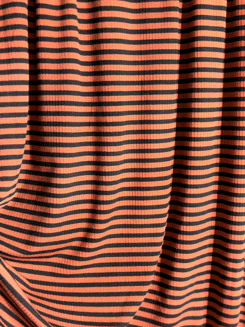 (4x2 YUMMY RIB) BLACK STRIPES ON COPPER