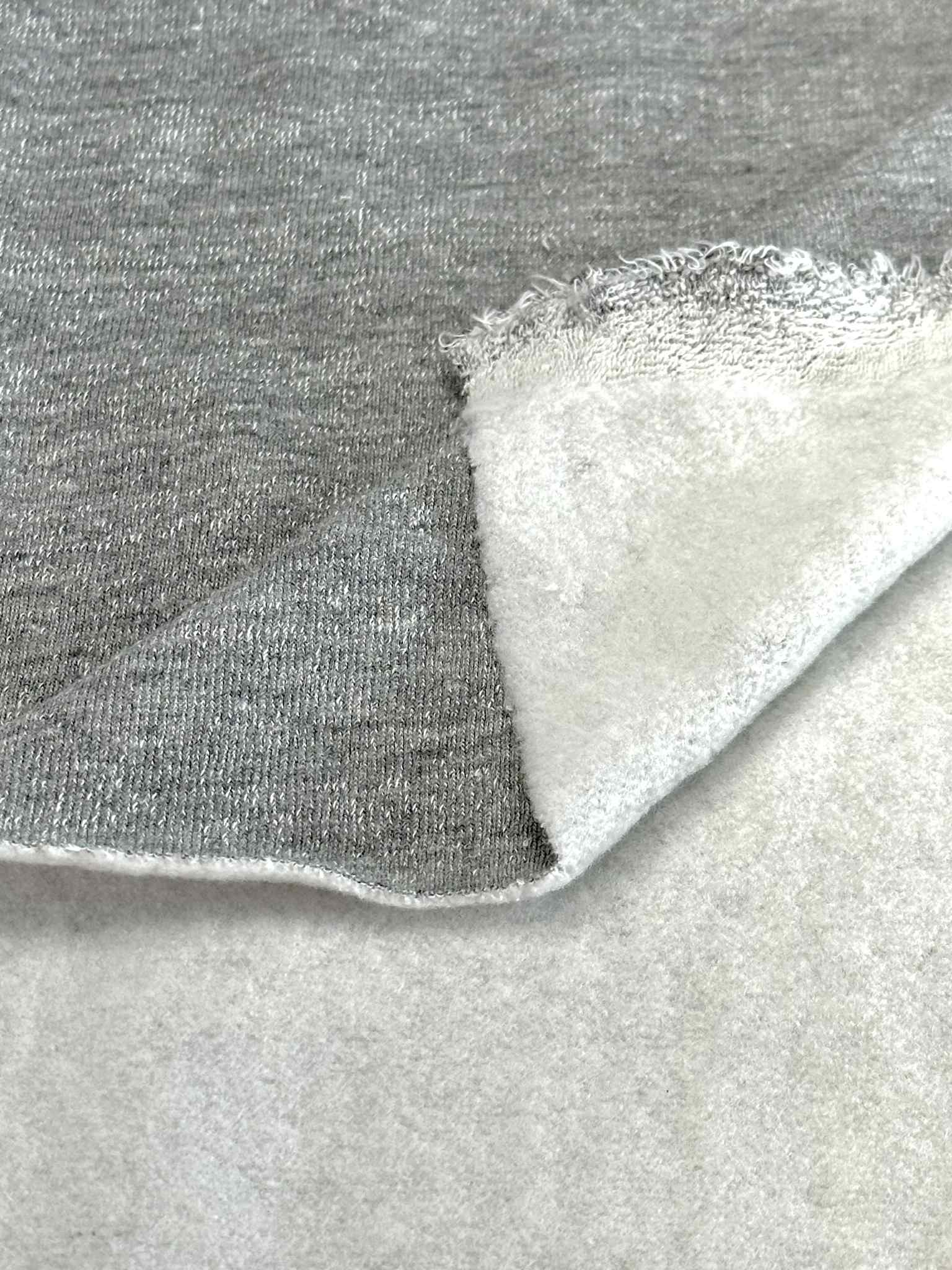 (FRENCH TERRY FLEECE) HEATHER GREY