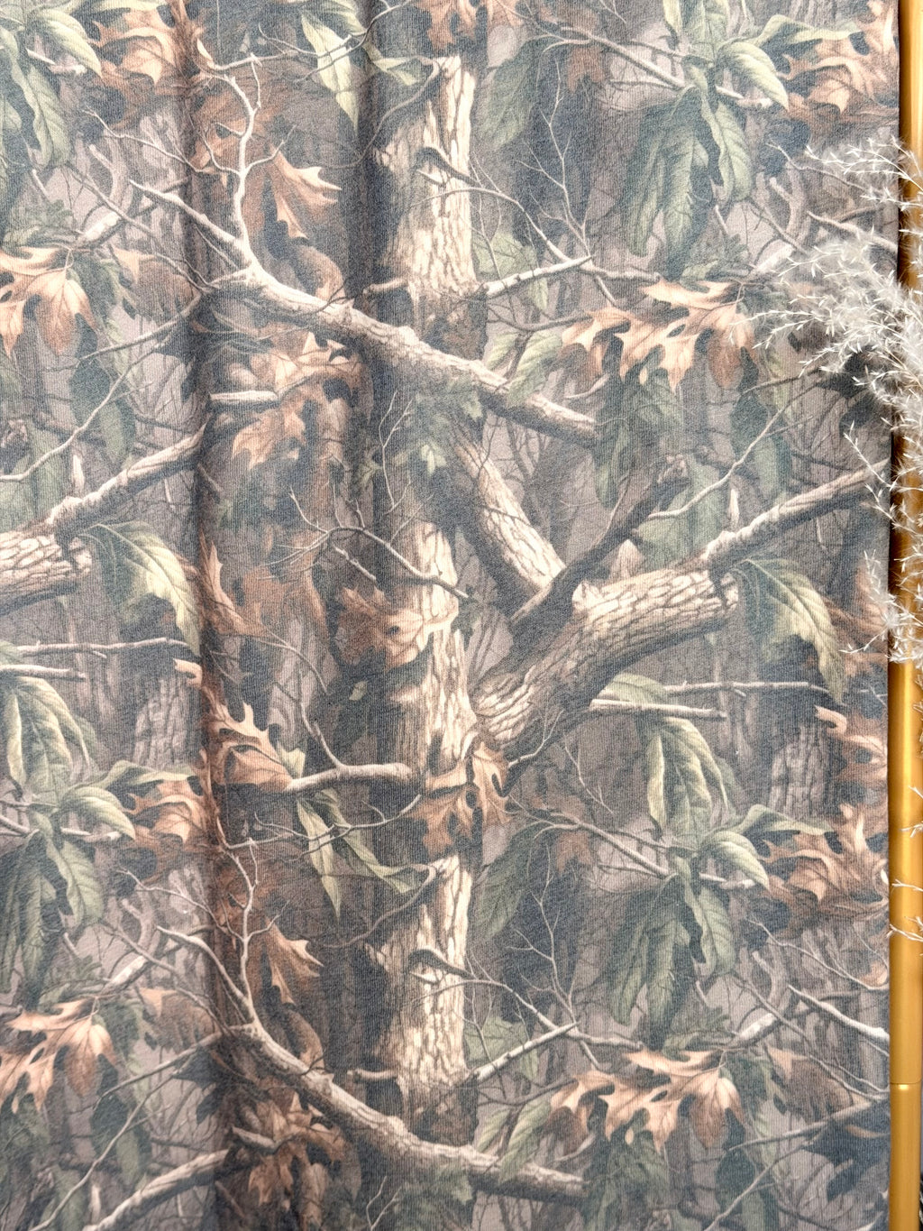 (FRENCH TERRY BRUSHED) VINTAGE WOODLAND  CAMOUFLAGE