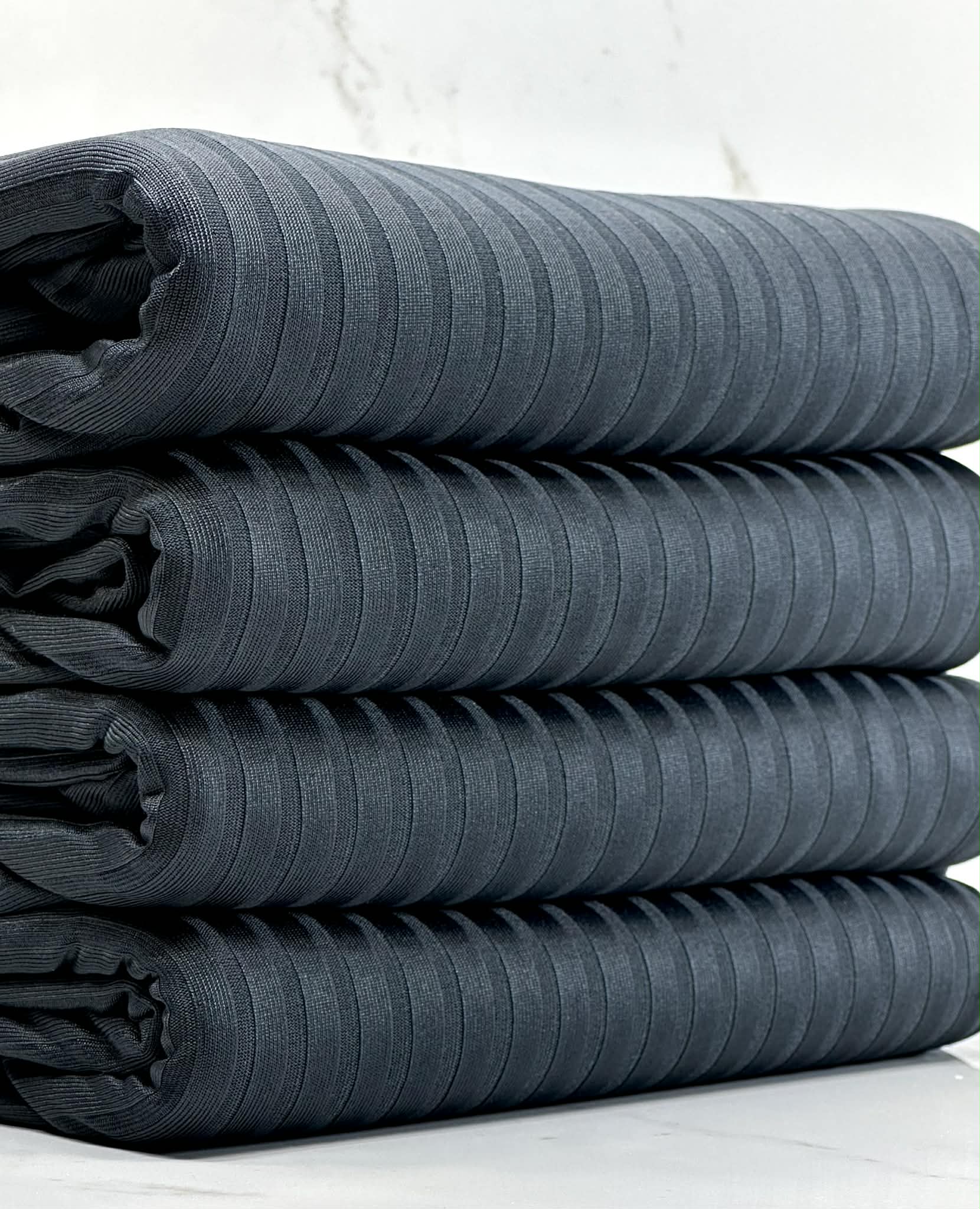 (NYLON WIDE RIB) BLACK