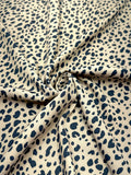 (WOVEN) BLACK LEOPARD ON DARK MOCHA