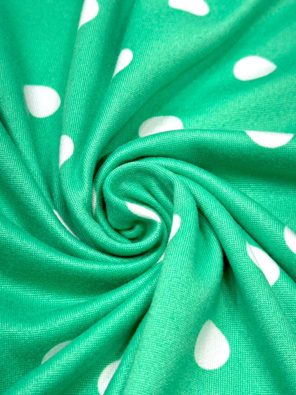 (DBP) OFF WHITE POLKA DOTS ON SEA GREEN