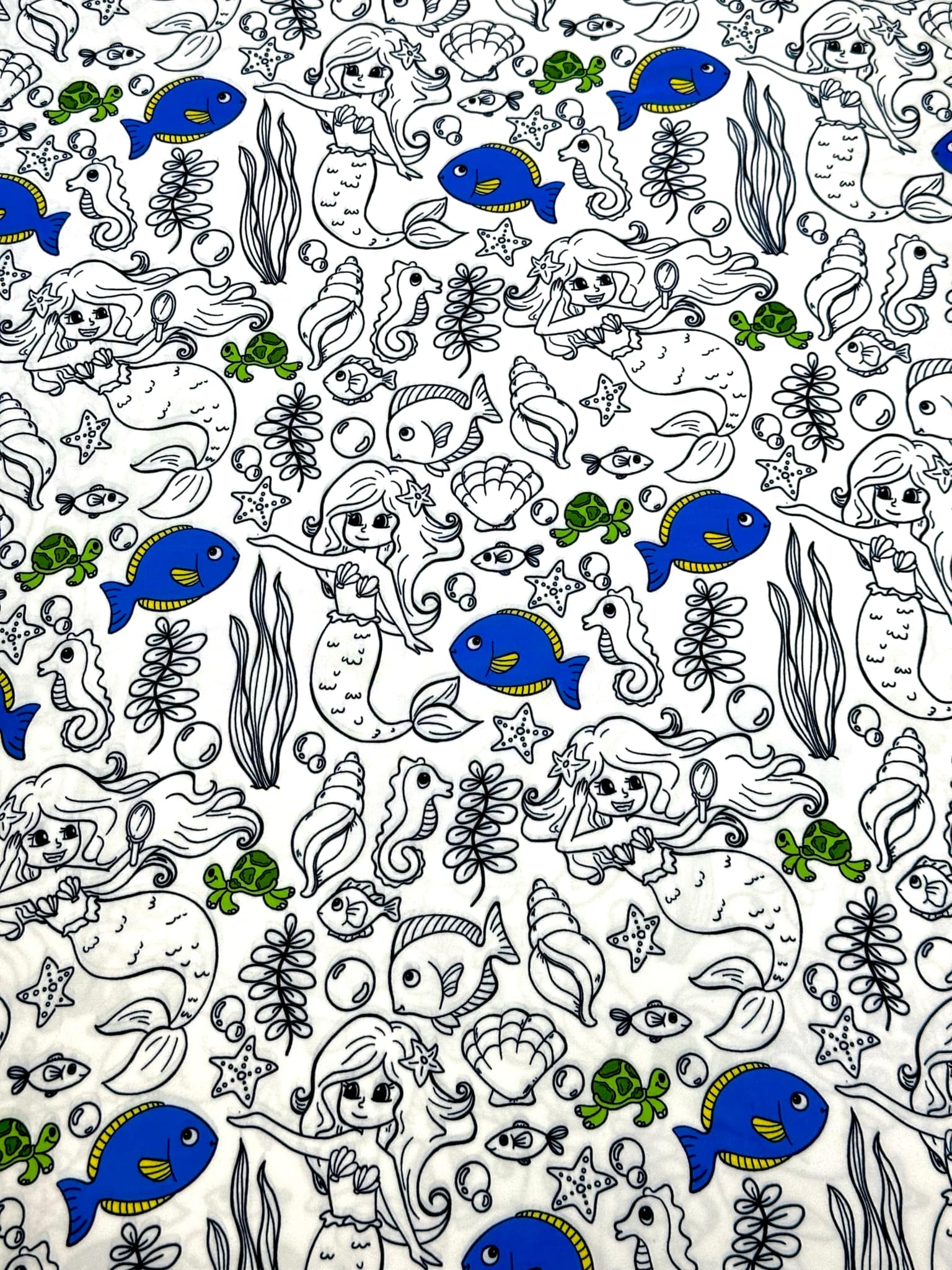 (DBP) MERMAID COLORING FABRIC