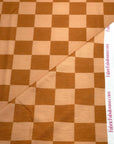 (FRENCH TERRY) BURNT ORANGE AND LIGHT ORANGE MEDIUM CHECKERED