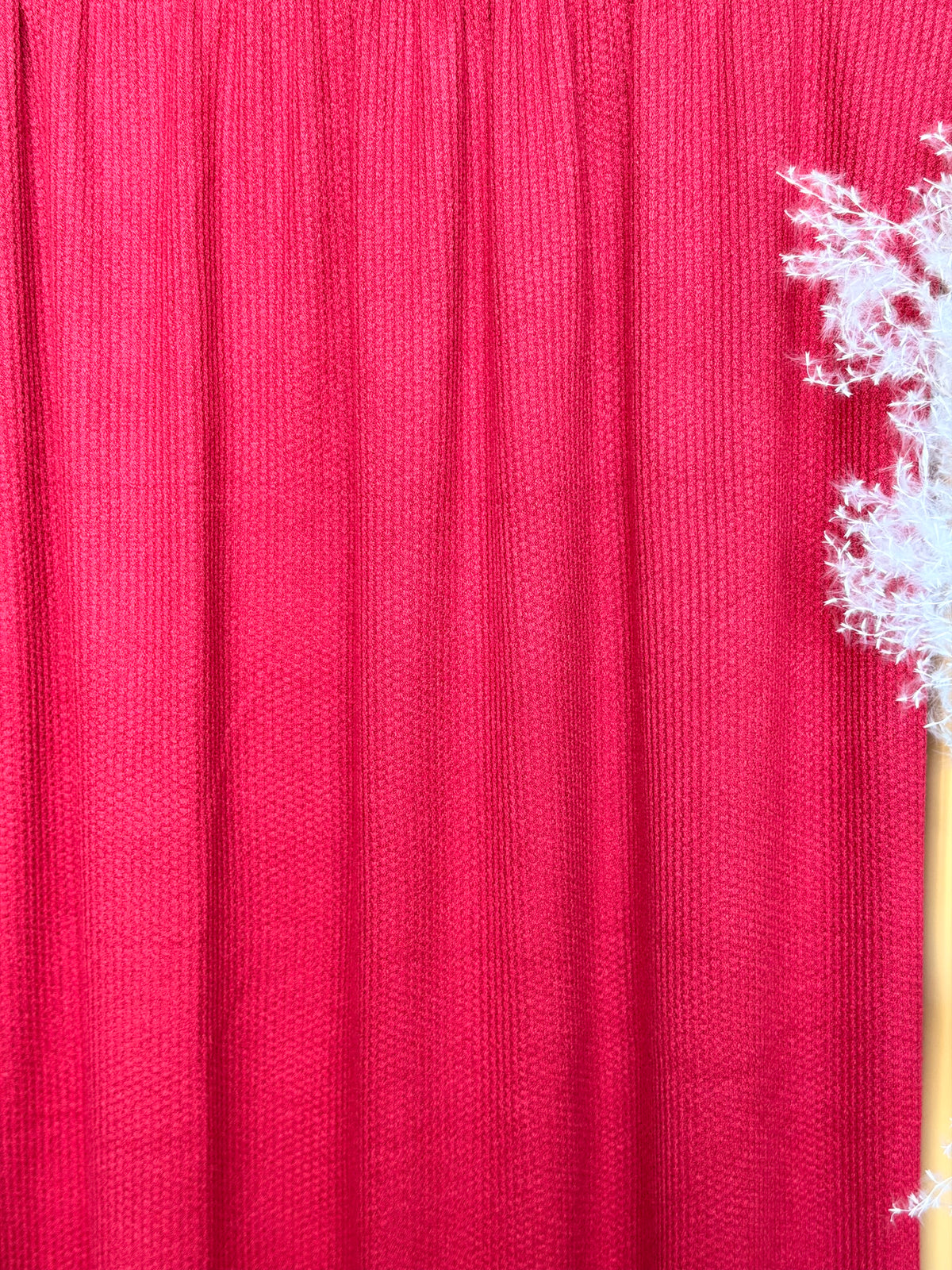(2X2 CASHMERE WAFFLE) RED SPICE