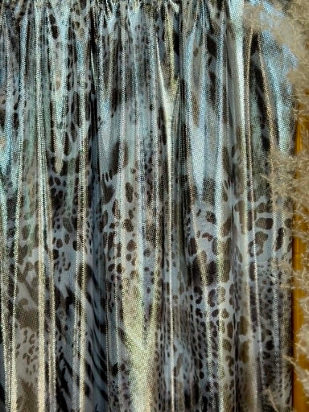 (ITY) CHARCOAL AND SILVER WILD ANIMAL PRINT