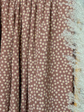 (4X2 YUMMY RIB) YELLOW & WHITE TINY FLOWER ON BROWN (5)
