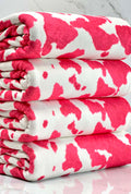 (OAKLEY) HOT PINK COW FUR PRINT ON OFF WHITE