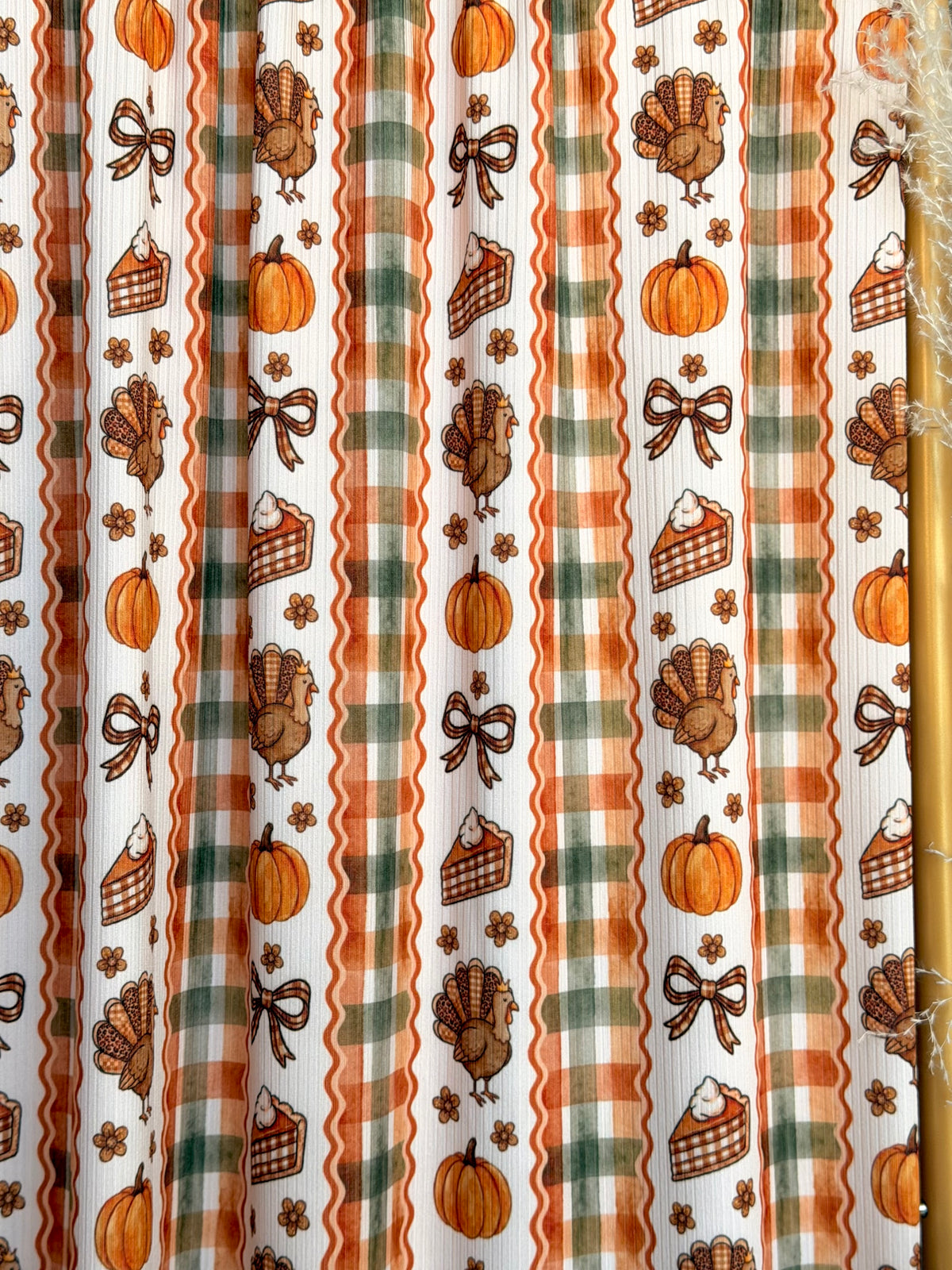 (4x2 YUMMY RIB) BOWS AND TURKEY BOHO PATTERN