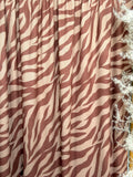 (4X2 YUMMY RIB) BROWN AND TAUPE ZEBRA