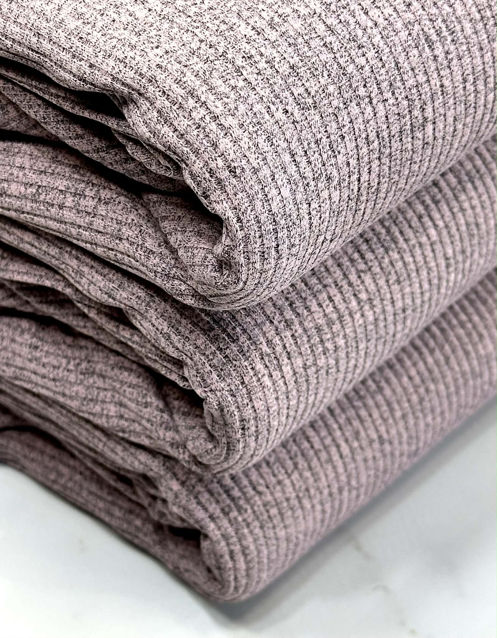 (SWIM RIB) 2-TONE DUSTY MAUVE