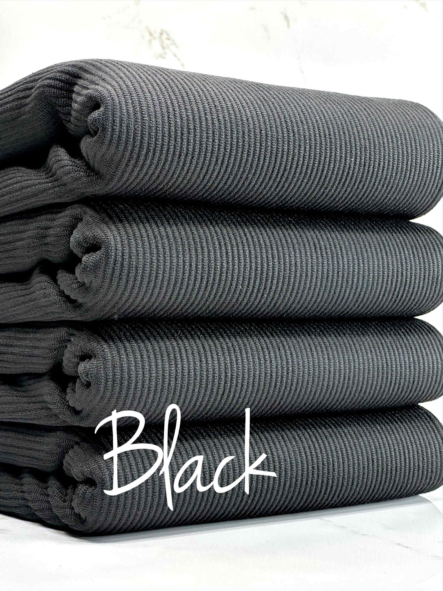 (SUPER SEAMLESS RIB) BLACK
