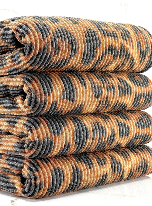 (URBAN RIB) BLACK AND BROWN CHEETAH