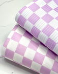 (YUMMY RIB) LILAC AND OFF WHITE CHECKERED