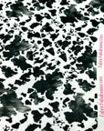 (4X2 YUMMY RIB) SMALL BLACK COW FUR PRINT ON OFF WHITE