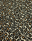 (COTTON JERSEY) BLACK AND CAMEL CHEETAH ON TAN