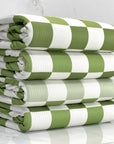(4X2 RIB) SAGE GREEN AND OFF WHITE CHECKERED