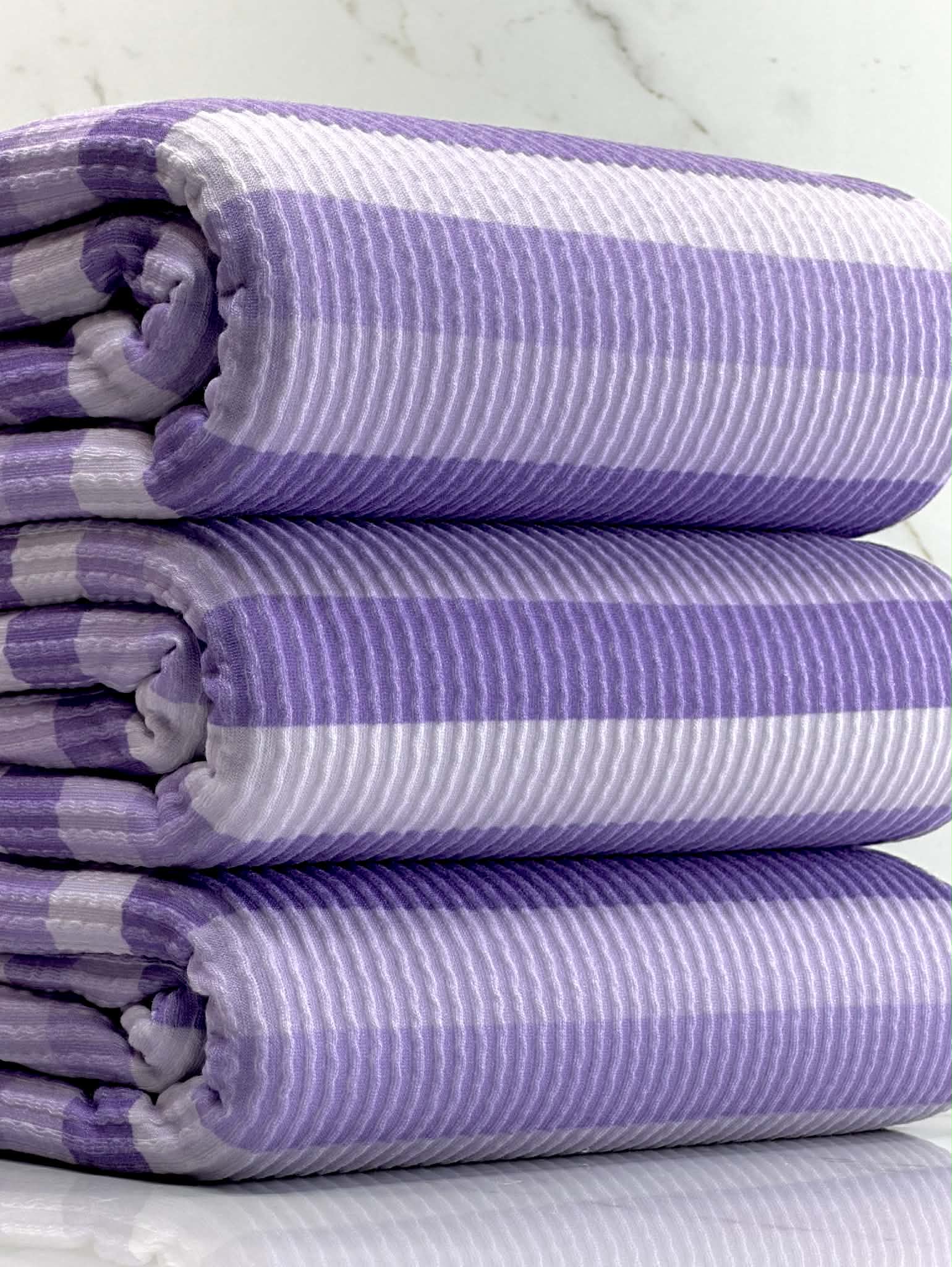 (URBAN RIB) LAVENDER, PURPLE, AND LILAC STRIPES