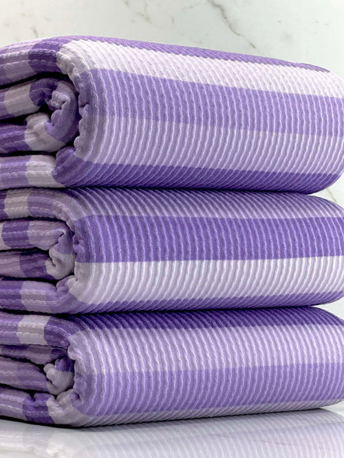 (URBAN RIB) LAVENDER, PURPLE, AND LILAC STRIPES