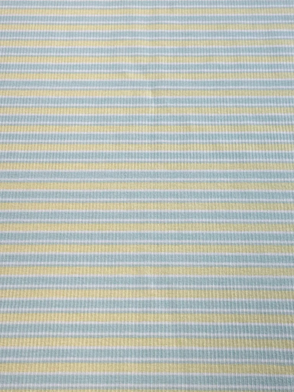 (RIB) SOFT YELLOW AND MINT STRIPES