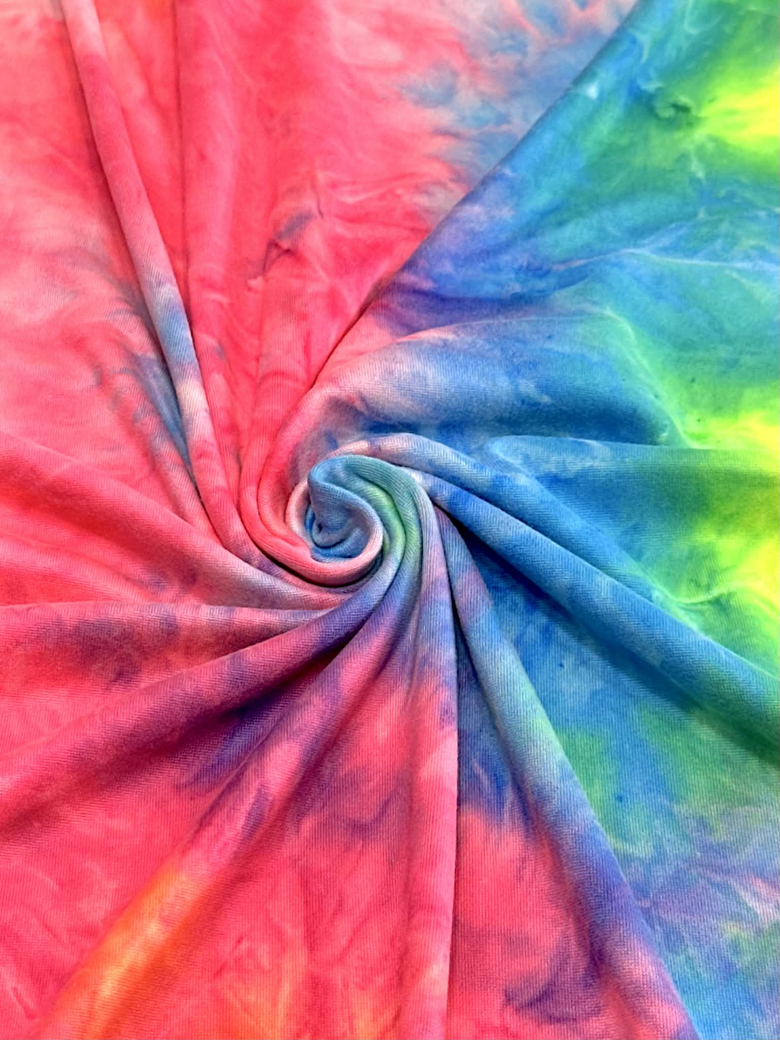 (DBP) NEON PINK AND RAINBOW TIE DYE