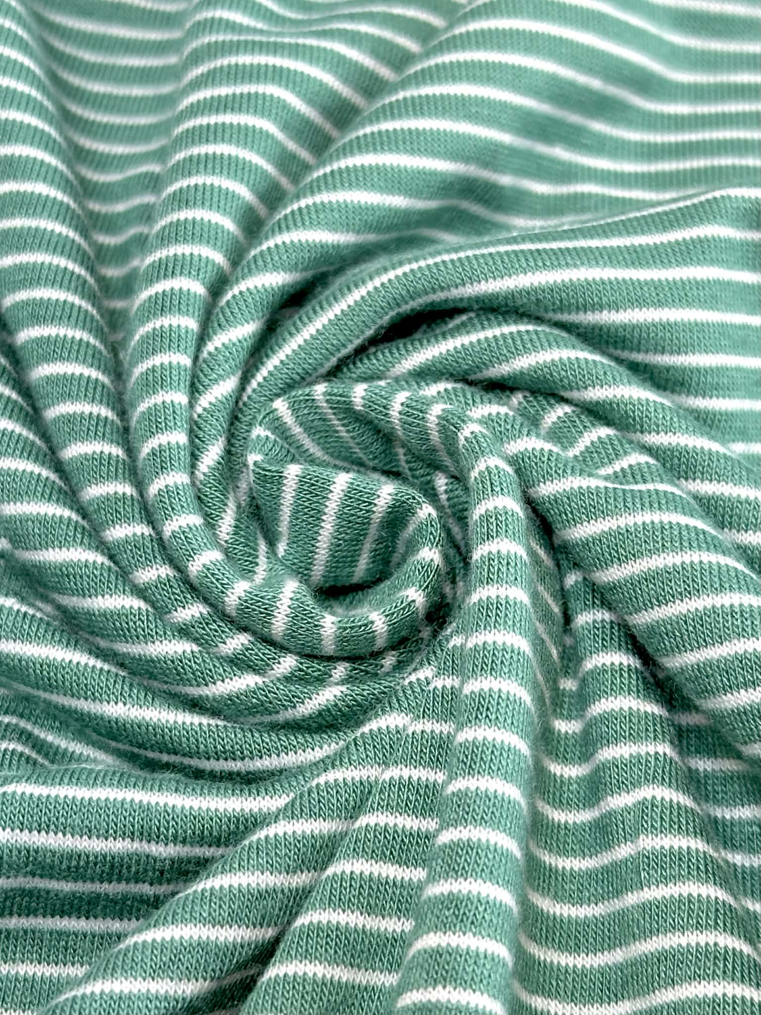(RAYON MODAL) OFF WHITE STRIPES ON GREEN (3)