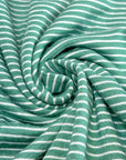 (RAYON MODAL) OFF WHITE STRIPES ON GREEN